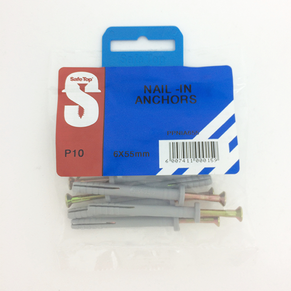 Safetop Nail In Anchor 6x 55mm ( 10) VNA654