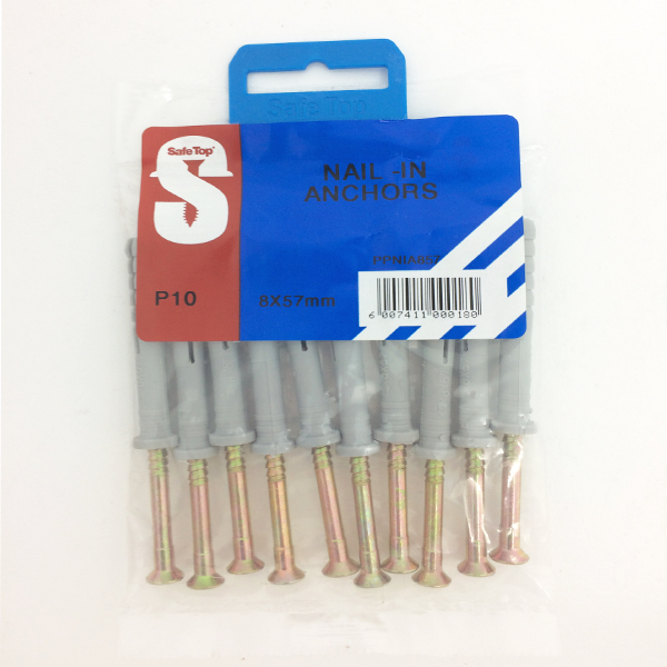 Safetop Nail In Anchor 8x 57mm ( 10) VNA856