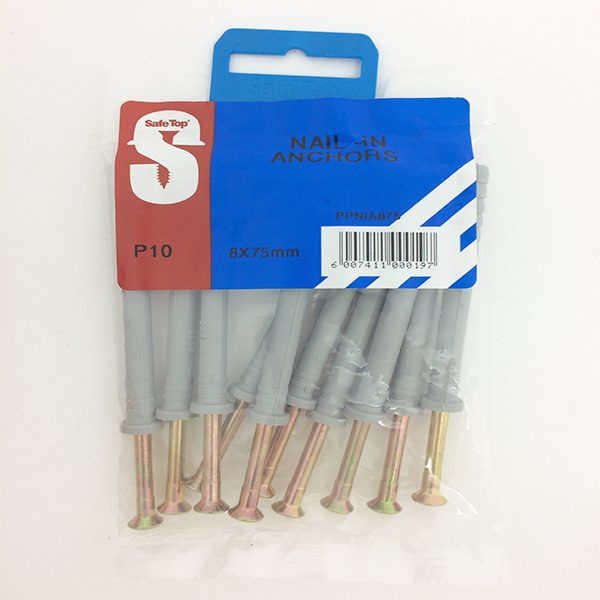 Safetop Nail In Anchor 8x 75mm ( 10) VNA874
