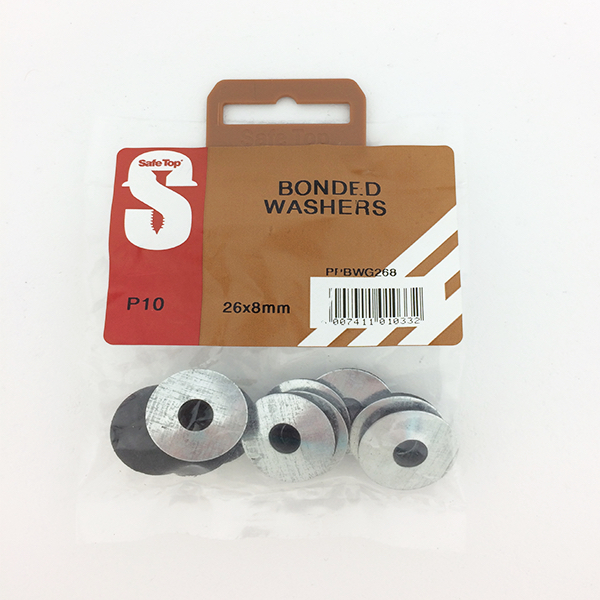 Safetop Washer Bonded 8.0x 26mm ( 10) PPBWG268