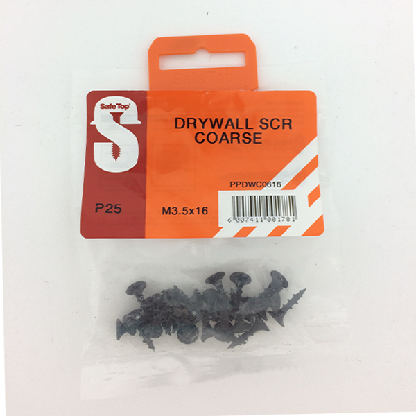 Safetop Drywall Screw Coarse No.6 3.5x16mm (25)