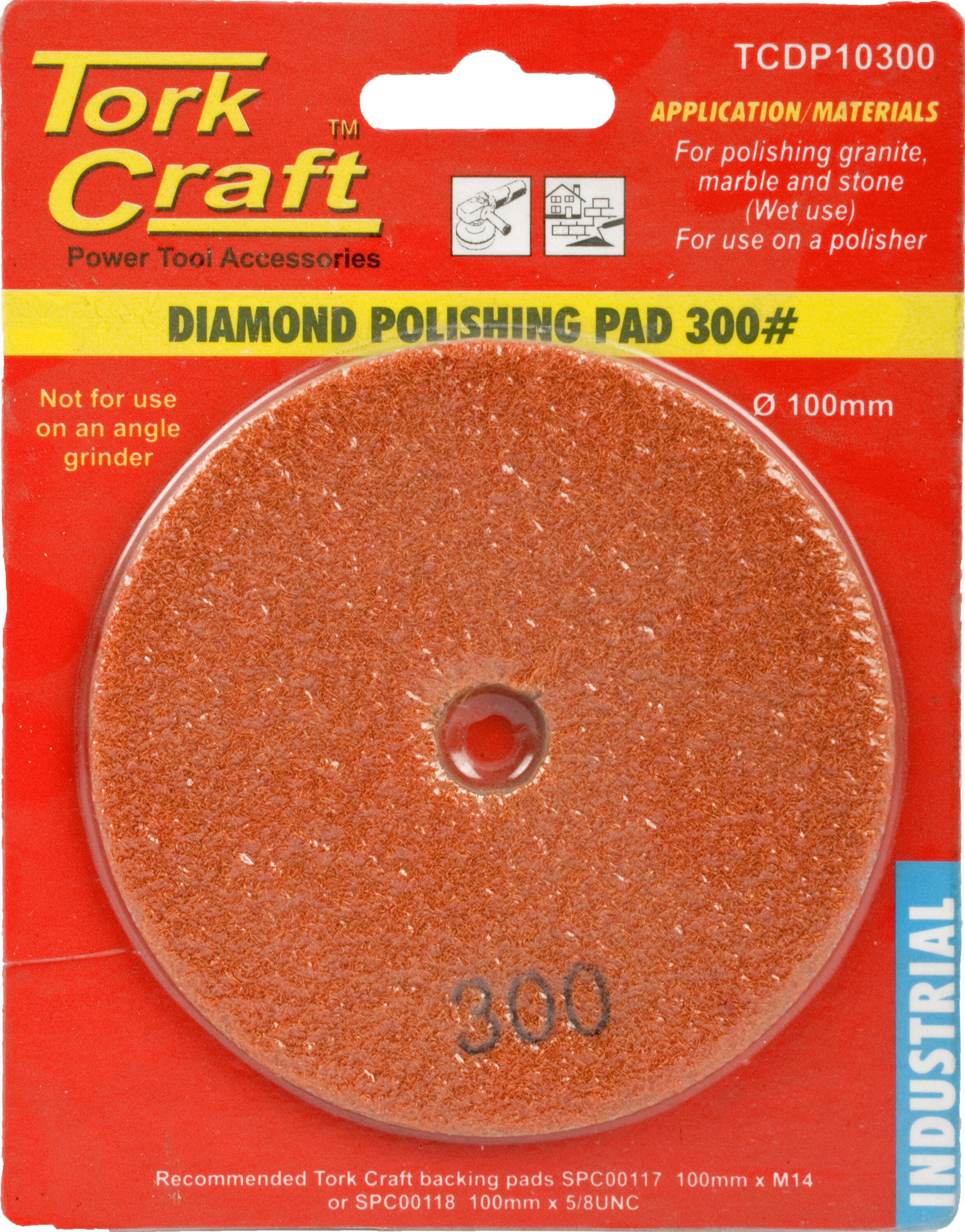 Tork Craft Polishing Pad Diamond 100mm 300 Grit