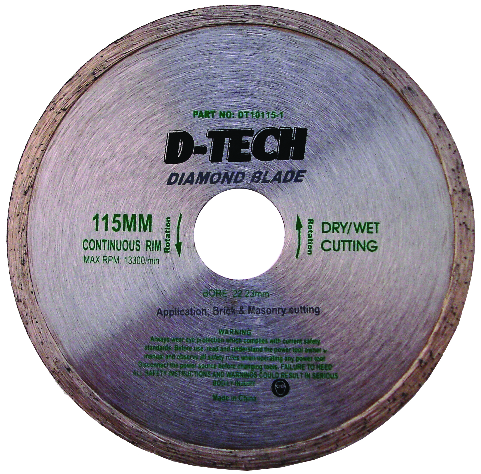 Cutting Disc Diamond Continuous 115mm Tc DT10115-0