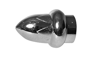 Curtain Pole Finial Acorn Plastic 16mm Chrome (2) Rufflette 65464
