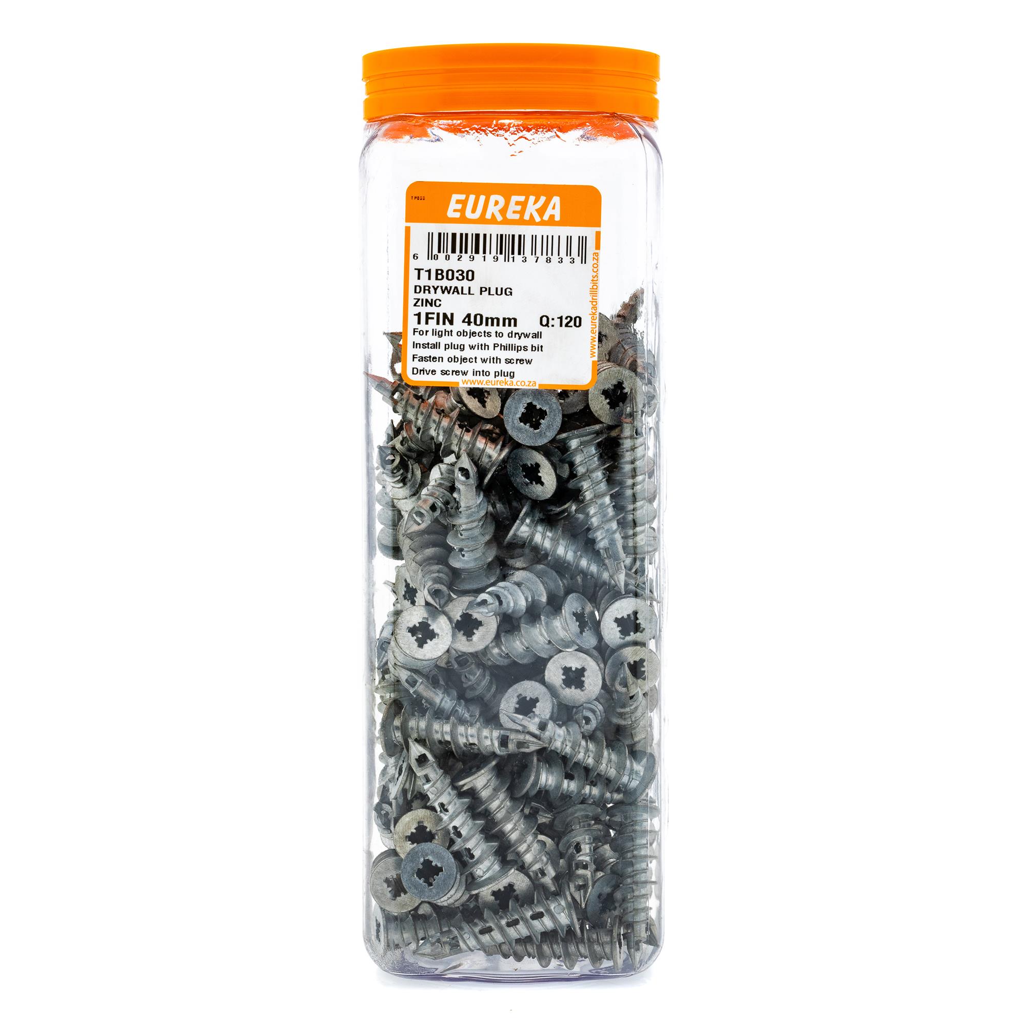 Eureka Drywall Fixing 1 Fin Zinc 40mm (120) T1B029