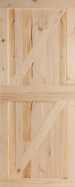 Door Pine 813x2032 F/L O/B Braced Batten Stable