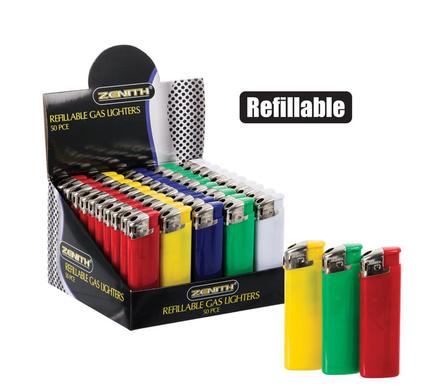 Lighter Gas Electronic Refillable (Ea) Zenith