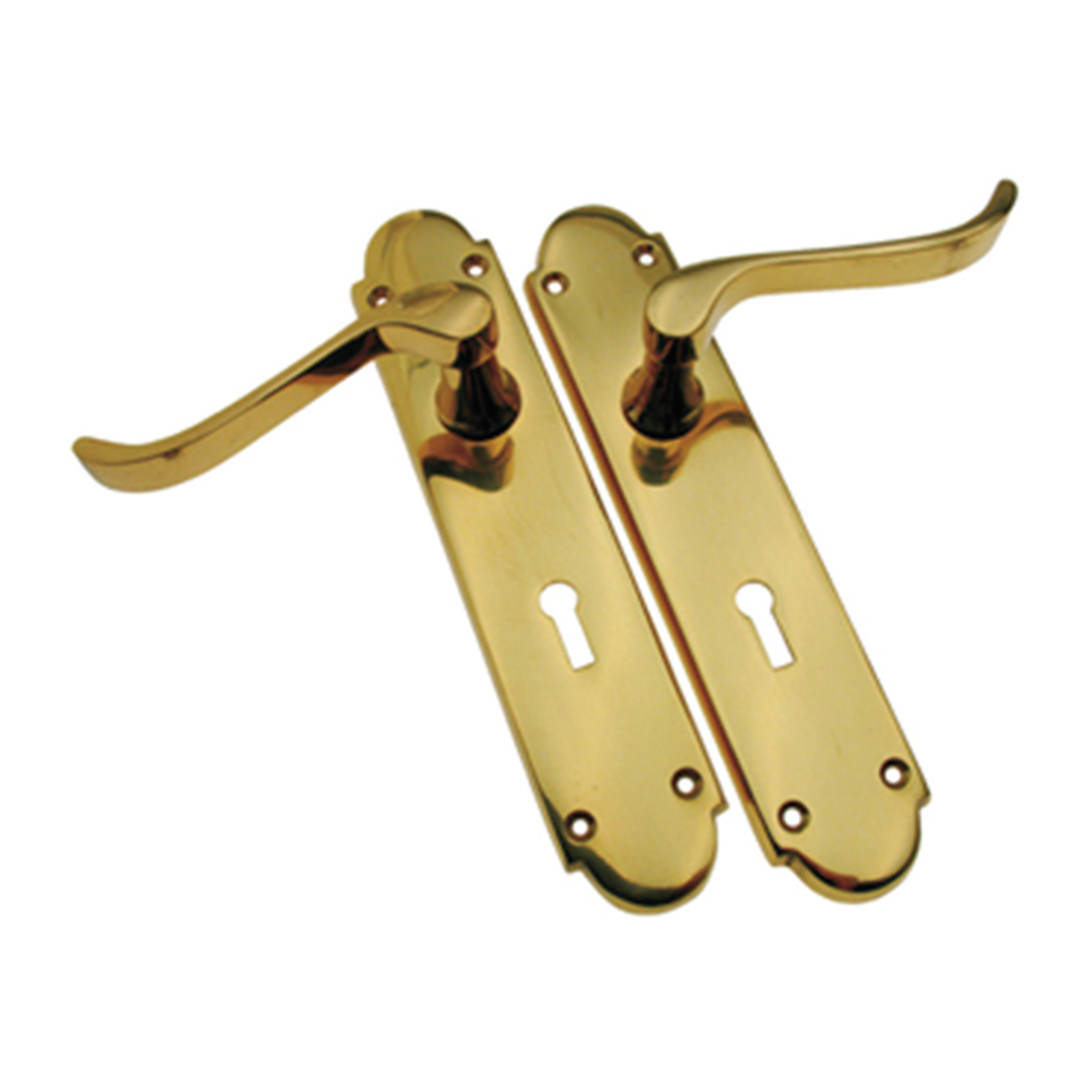 BBL Handle Keyhole Victorial Scroll 8inch Brass P/p BBI-1101BP-1