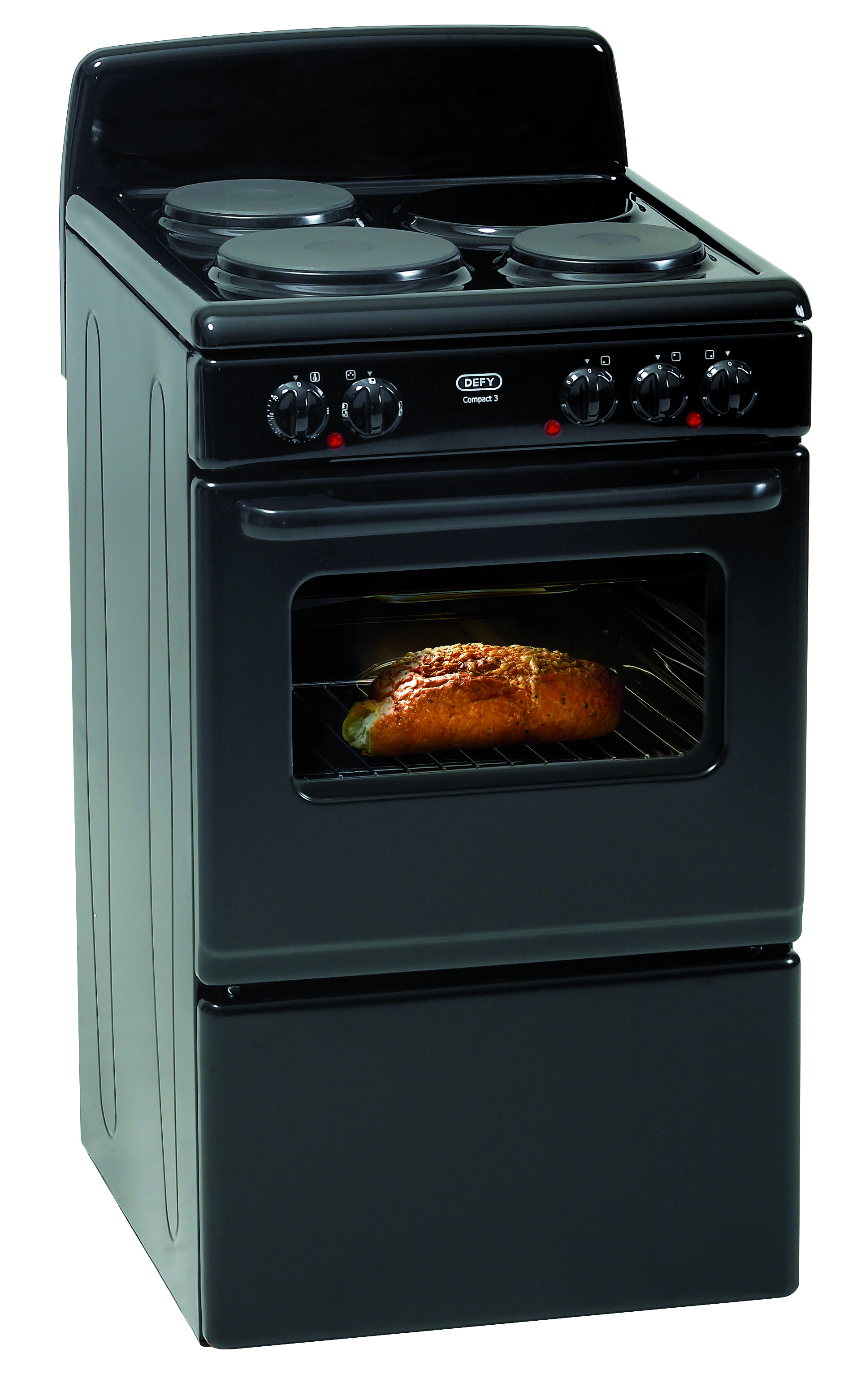 Stove Compact 3 Plate Black Defy DSS513