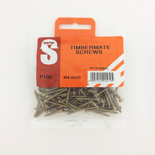 Safetop Screw Timber Mate No.8 4.0x 25mm ( 100) VPTMS0825