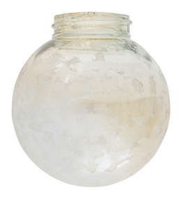 Eurolux Lamp Bowl Glass Iced Amber 160mm CO161