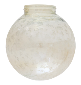Eurolux Lamp Bowl Glass Iced Amber 200mm CO162