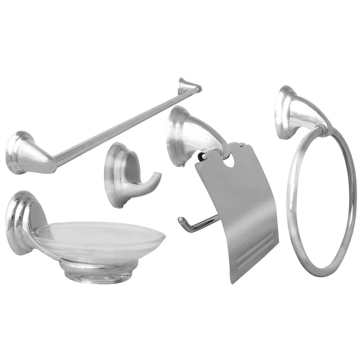 Wildberry Bathroom Set 5Pce Zinc AloyABS041