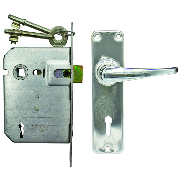 Lockset Mortice Coastal SABS 3L2K CP KnK Box KKCLS3LB