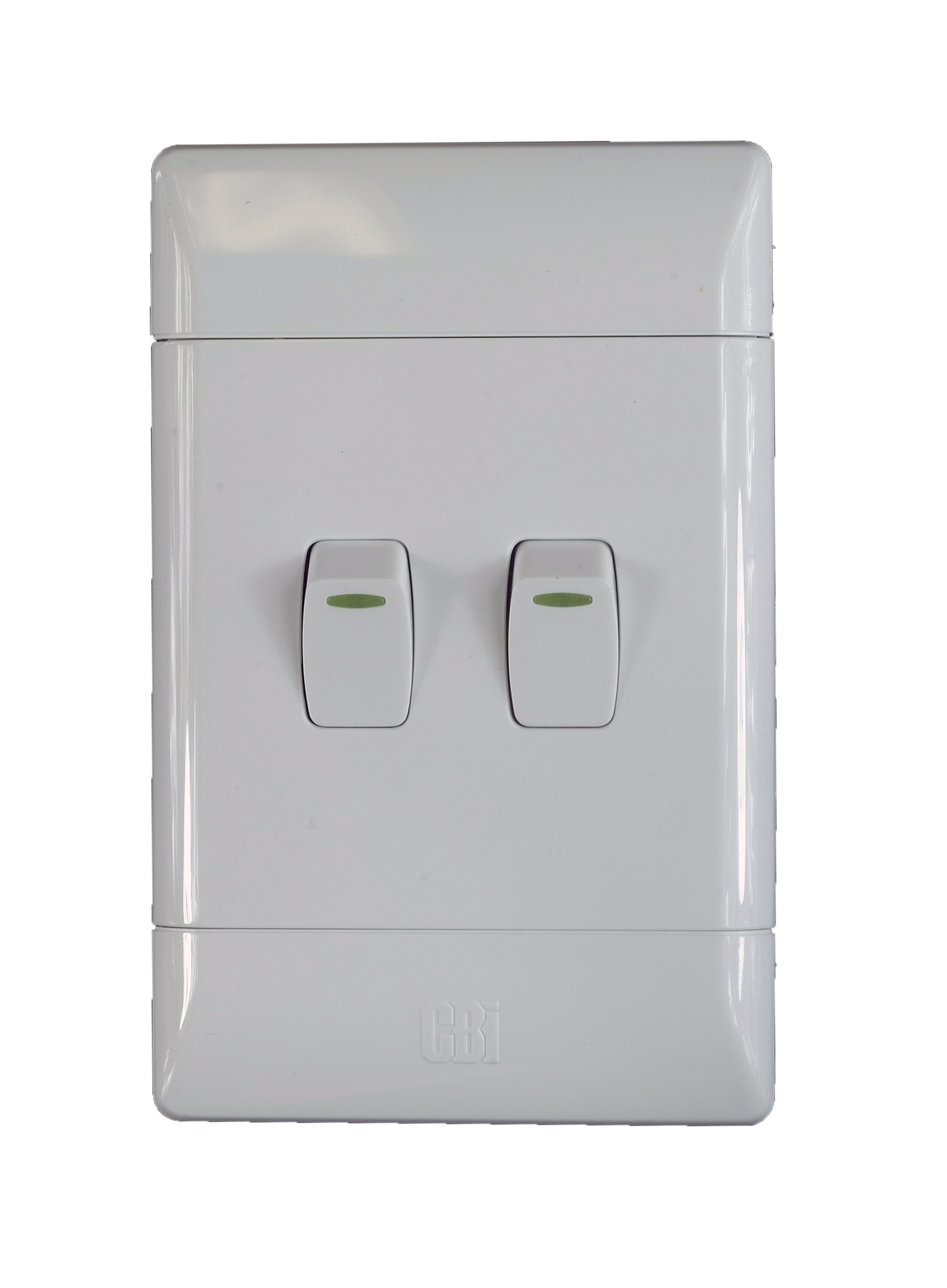 CBI Switch and Plate 2 Lever 1 Way 50x100mm White L122-P