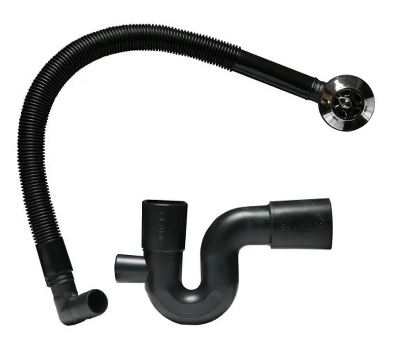 Plain Bath P Trap & Overflow 40mm