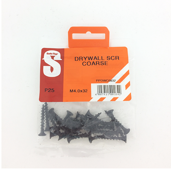 Safetop Drywall Screw Coarse No.8 4.0x32mm (25)