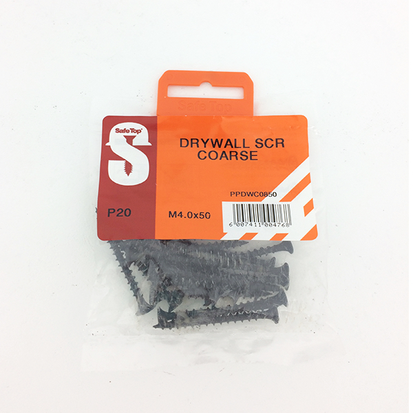 Safetop Drywall Screw Coarse No.8 4.0x50mm (25)