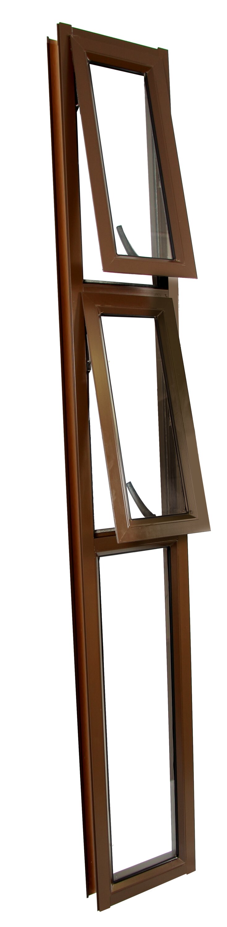 Window Aluminium Top Hung  600x1800 2 Vent Bronze