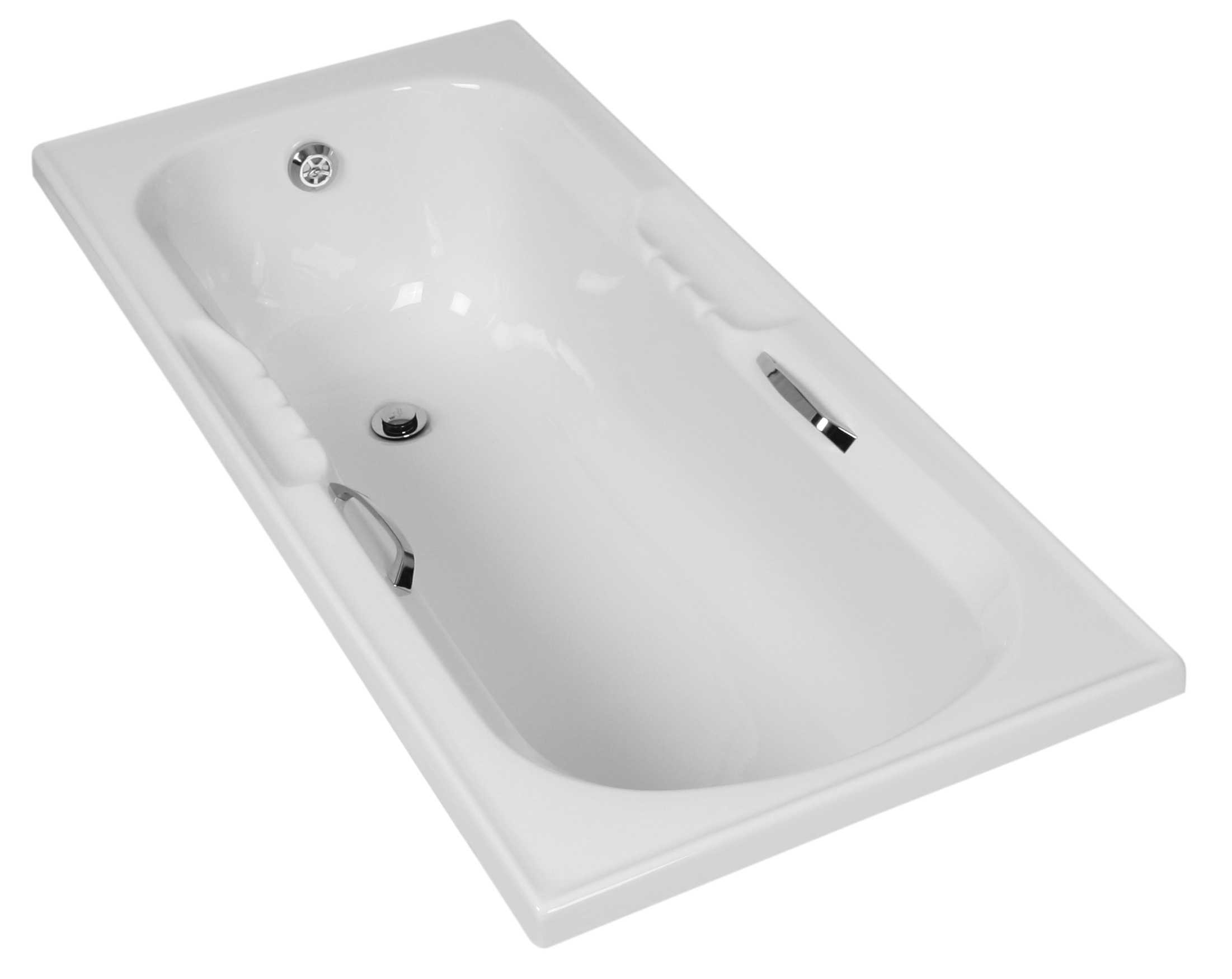 Bath Jupiter 1500x 650mm White & Hnadles Sphinx