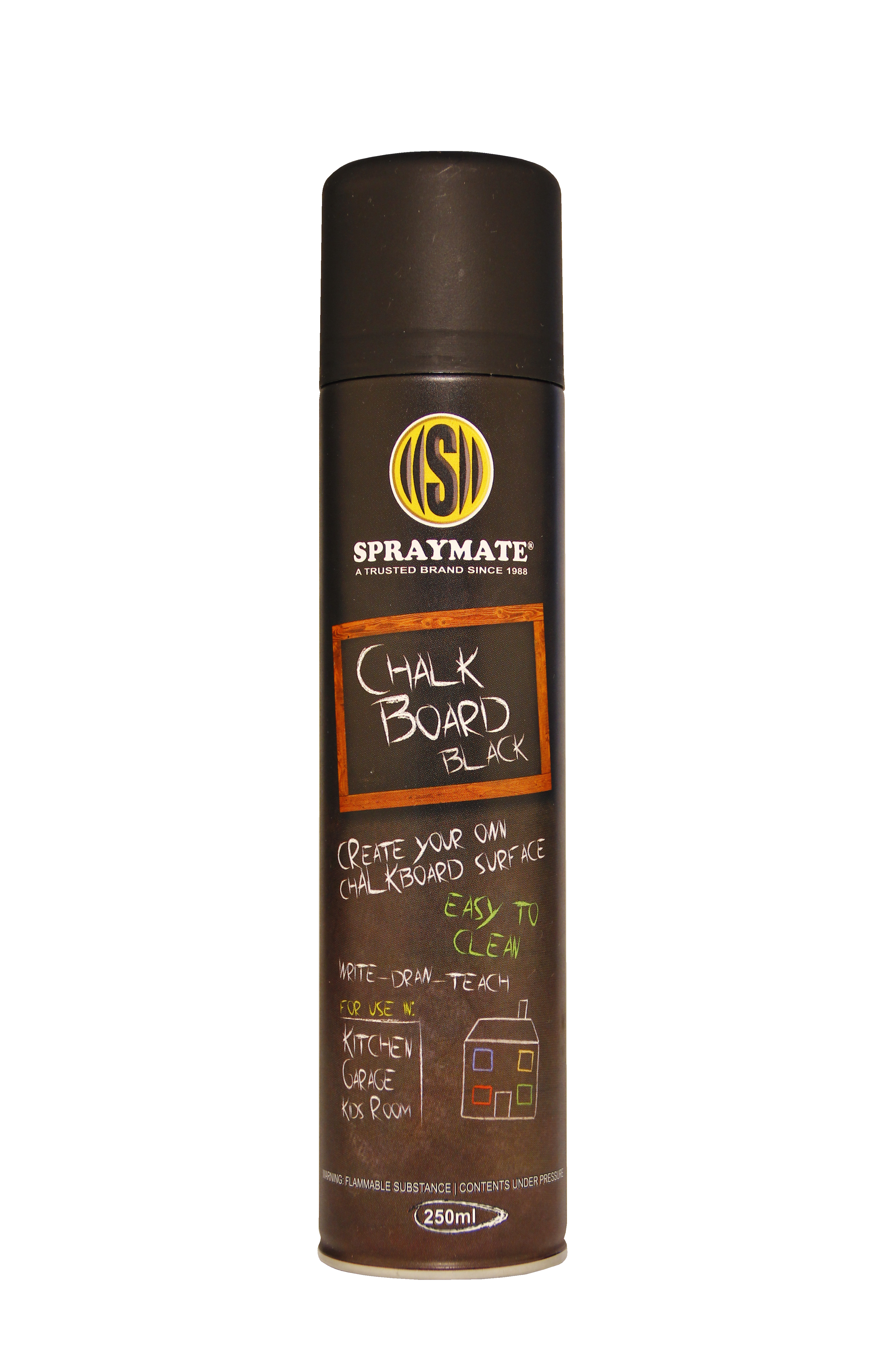 Spraymate Spray Paint Chalk Board Black 250ml 2705