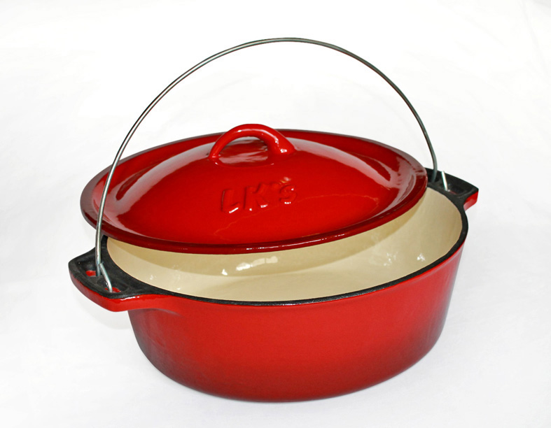 Platboom Bake Pot and Lid No 12 Cast Iron Colour Enamel Lk 145/21