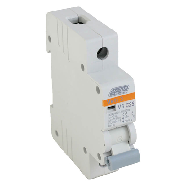 Veti2 Circuit Breaker 25A 1Pole 3.0KA MCB V3C1P26