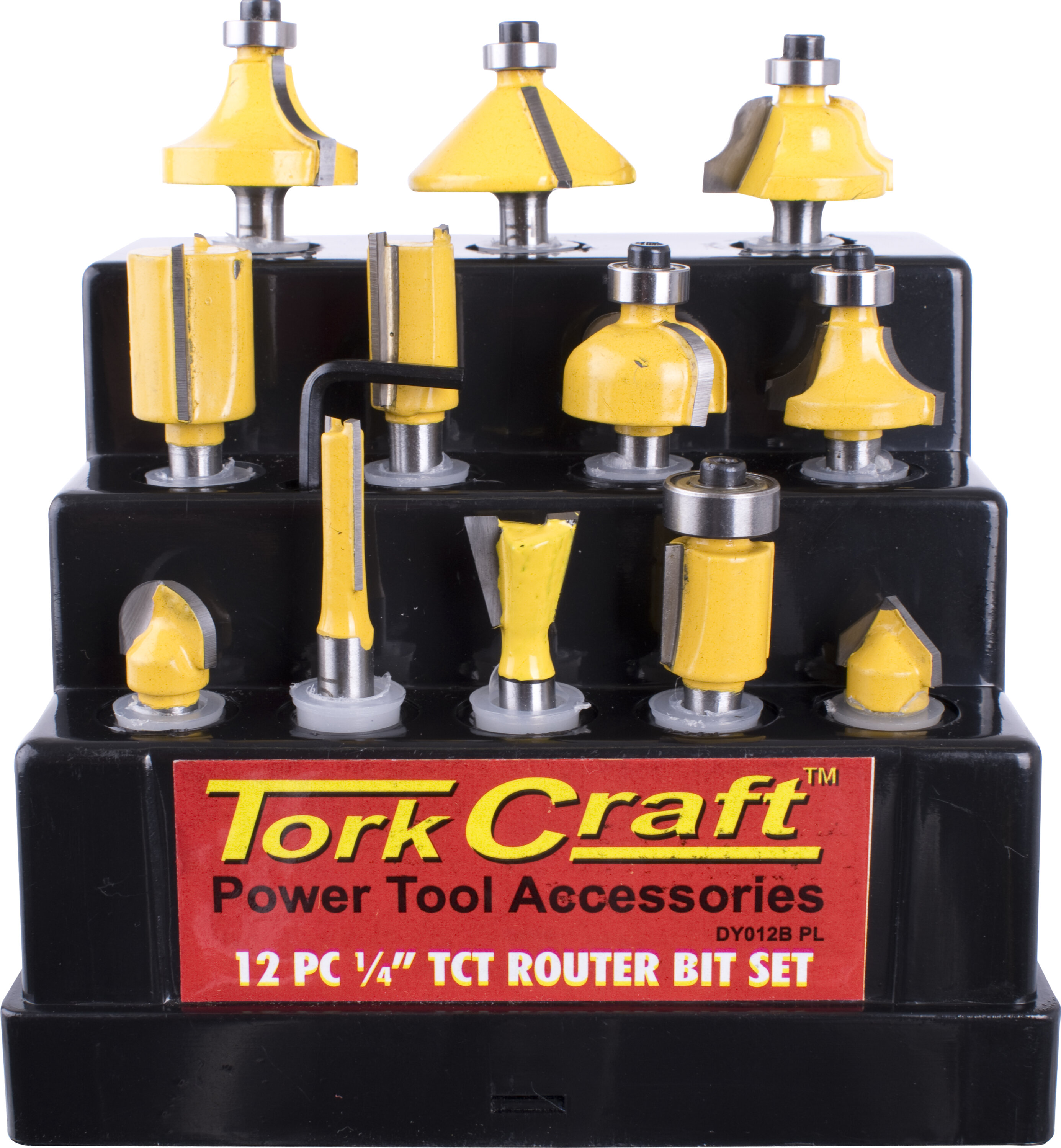 Router Bit Set 12pce Plastic Box 1/3