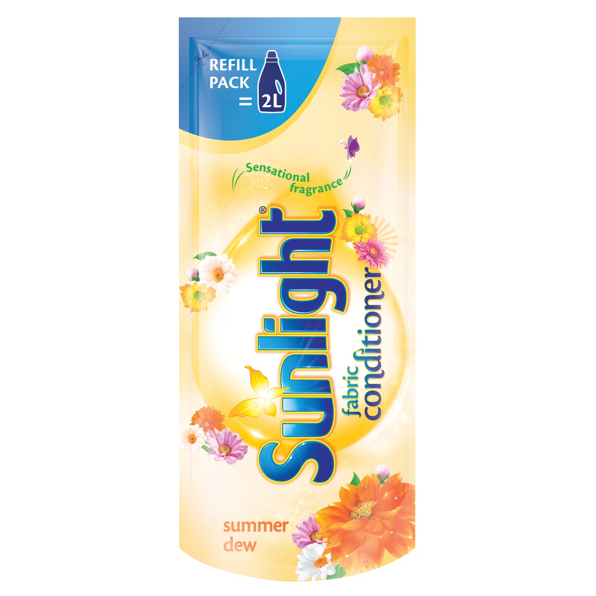 Sunlight Fabric Softener Summer Dew Refill 500ml