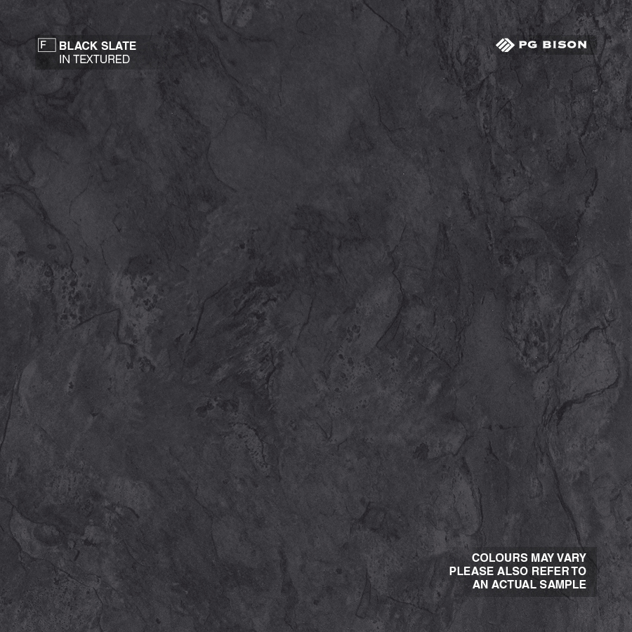 Postform Top 3660x600x32mm 6mm Radius 1L Sql Black Slate
