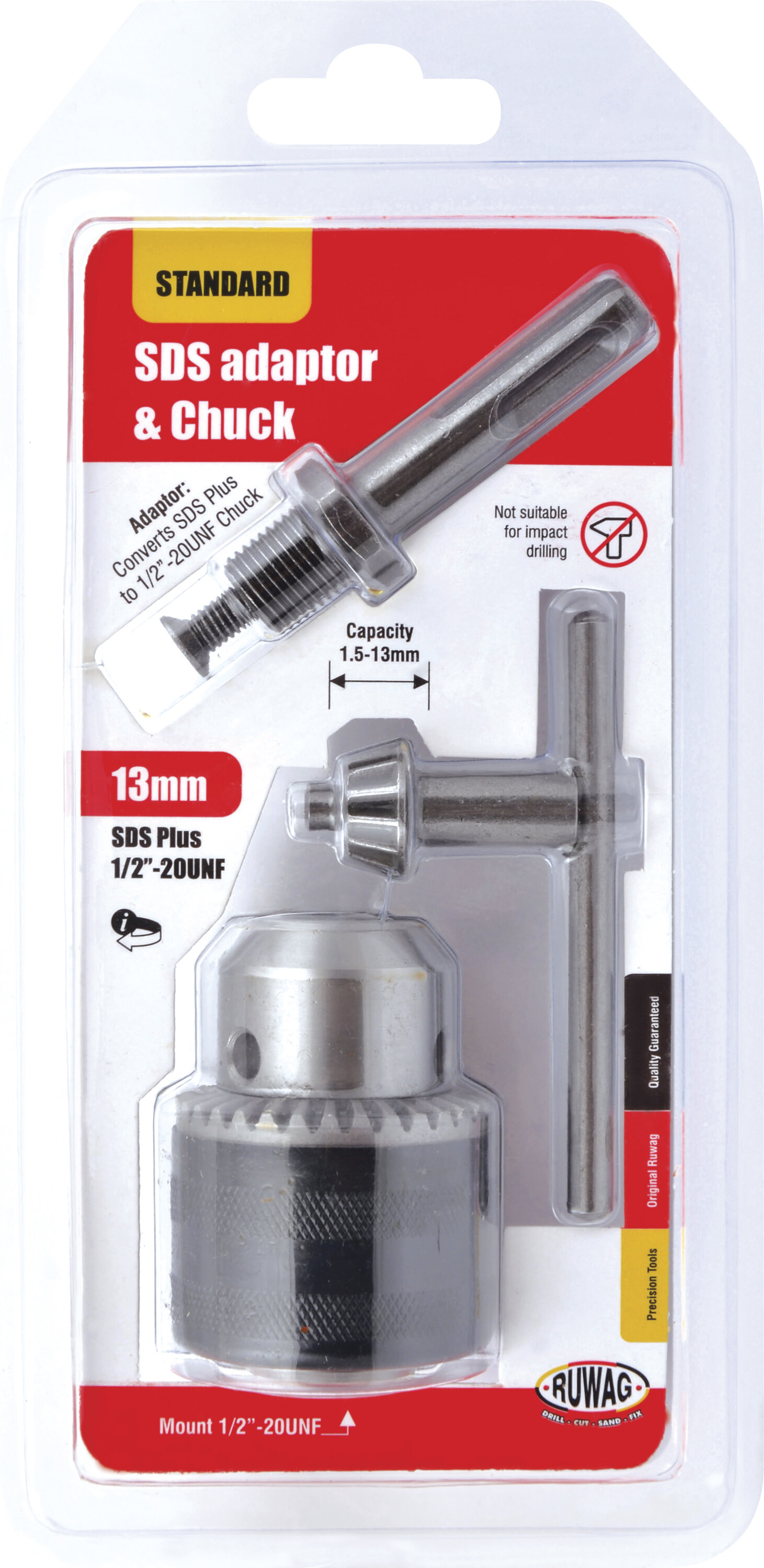 Chuck Key Type 13mm With SDS Adaptor Stier Ruwag RCKTSDS - BUCO