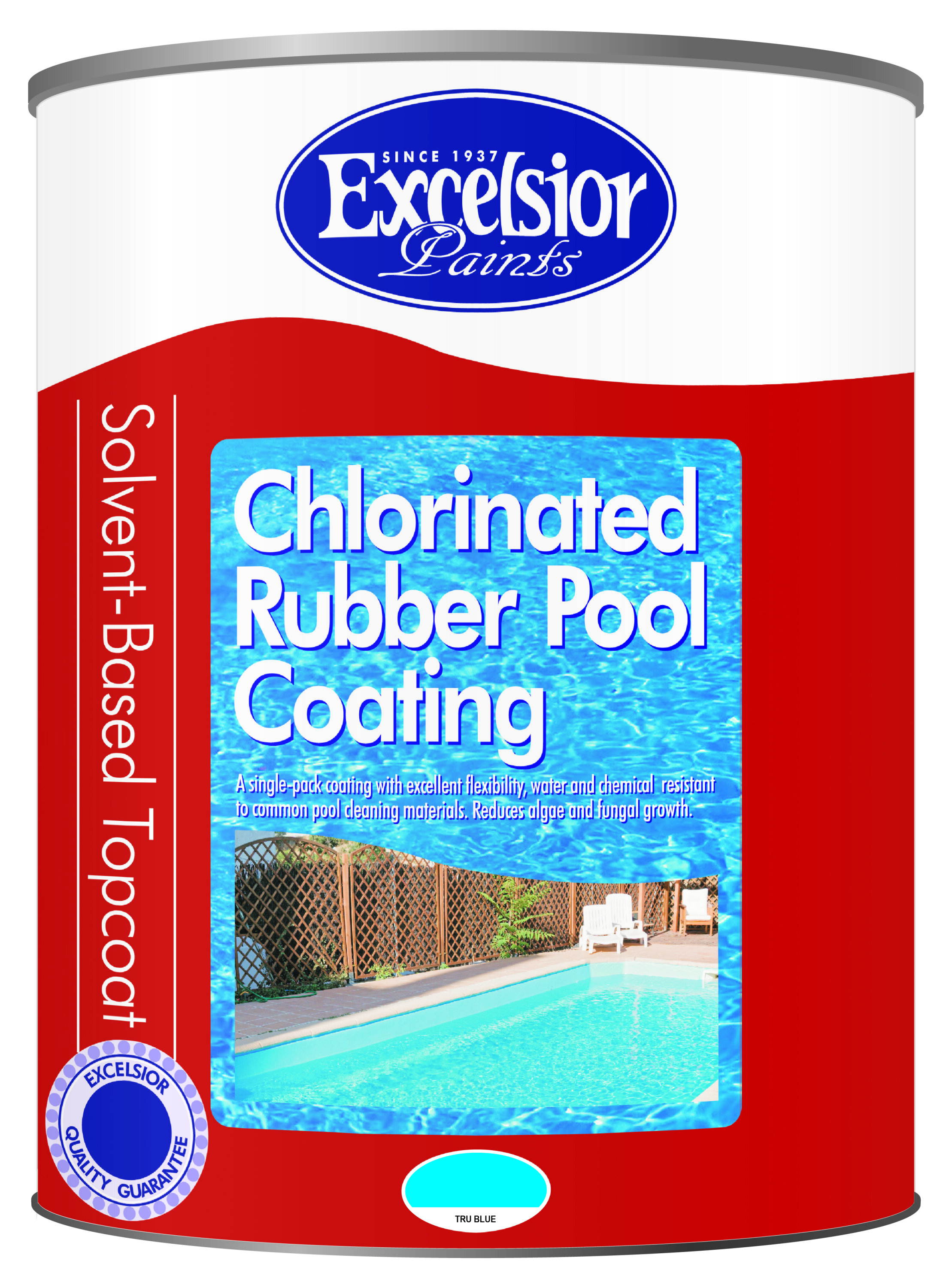 Excelsior Chlorinated Rubber Pool Coat Tru Blue 5l
