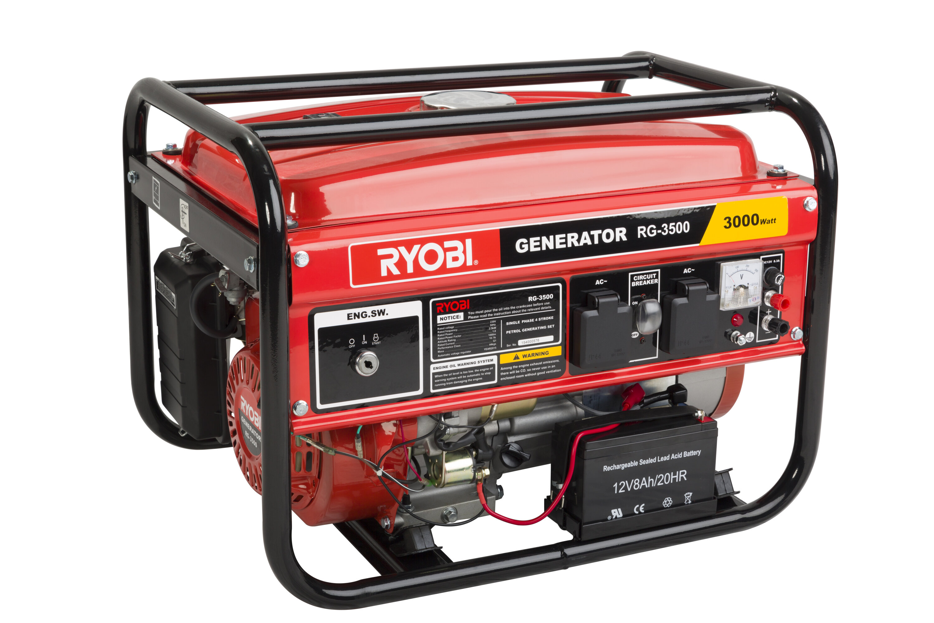 Generator 3.5Kva 4 Stroke & Key Start Ryobi RG-3500 - BUCO
