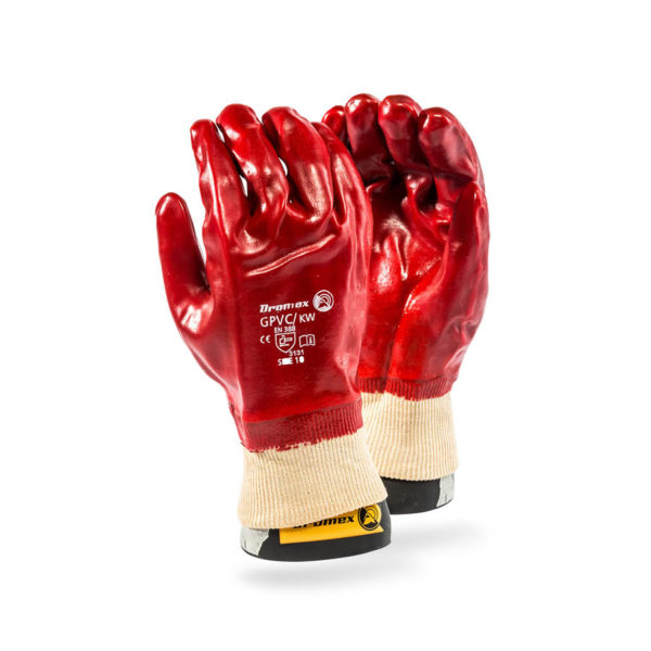 Glove Knitted Wrist Smooth Pvc SAF00041