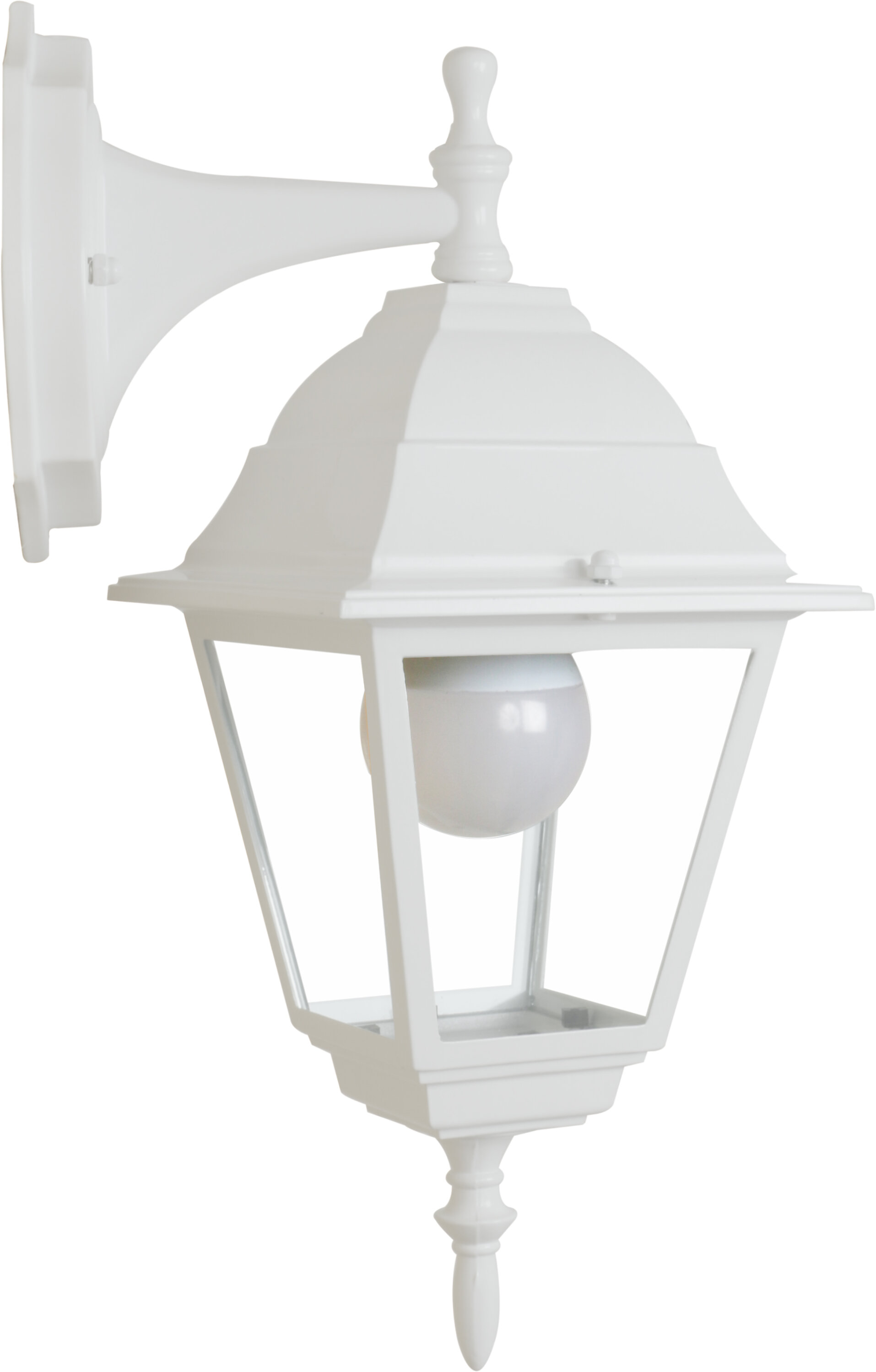 Lantern 4 Panel Downfacing E27 White BL/4102W