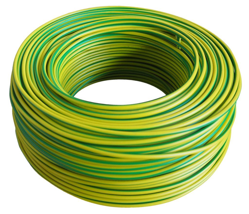 Housewire 16.00mm Green/Yellow (100m/Roll)