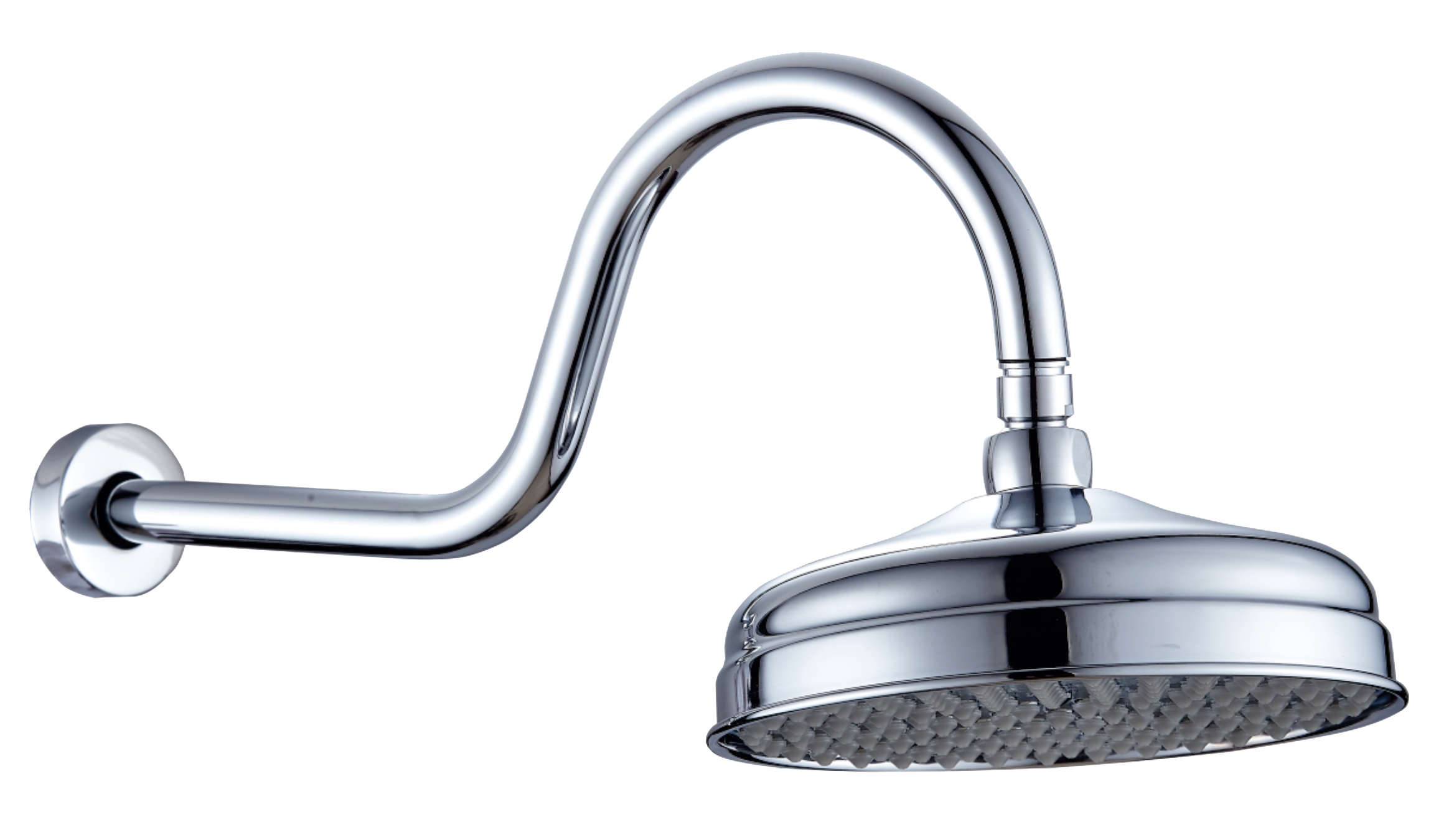 Shower Rose + Arm 200mm Dangon Chrome Bijiou BIJ 21120