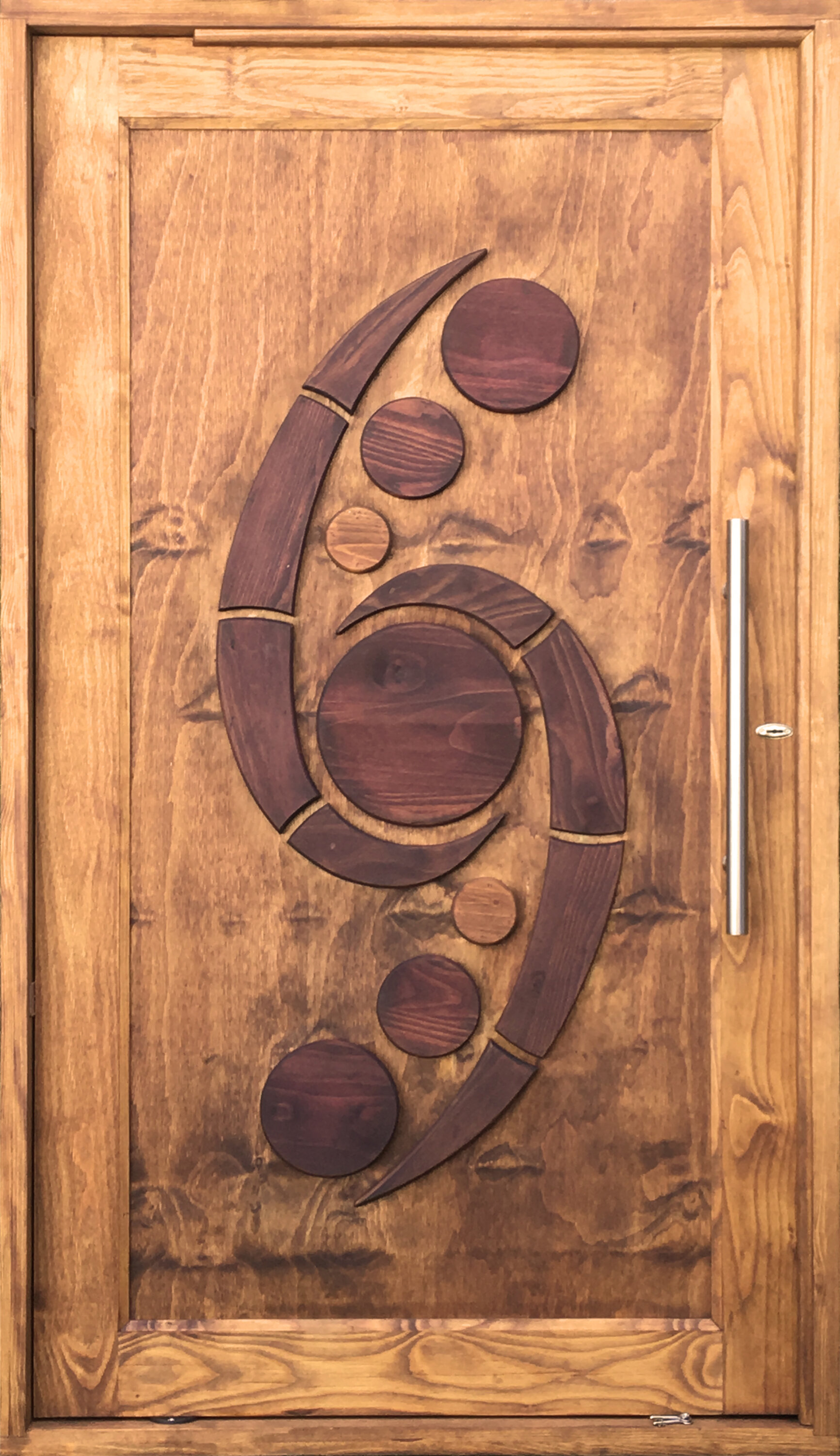 Door Pine Pivot in Frame 2100 X 1700 Double Galazy HWDPD09 - BUCO
