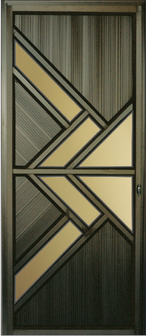 Door Aluminium Single Pre-hung 900X2100mm Bronze NTOMBI FULL