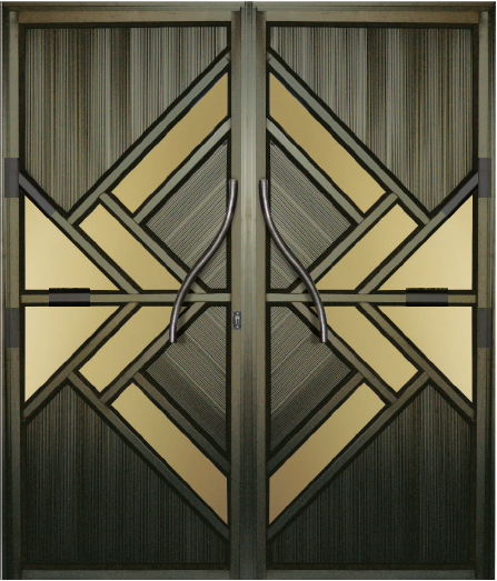 Ntombi Aluminium Double Door Pre-hung 1760X2100mm Bronze