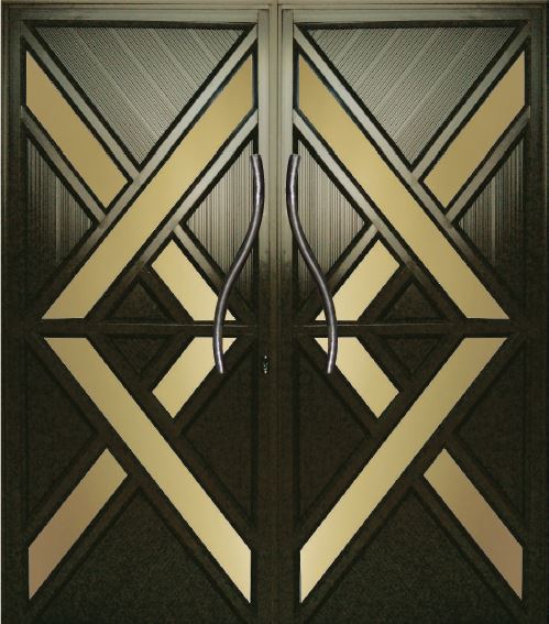 Door Aluminium Double Pre-hung 1760X2100mm Bronze BEAUTY DOOR