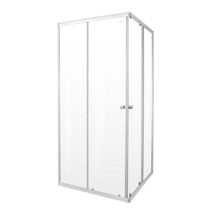 Shower Door White Epoxy Cnr Entry 880x880x1850mm Entr&eacute;e