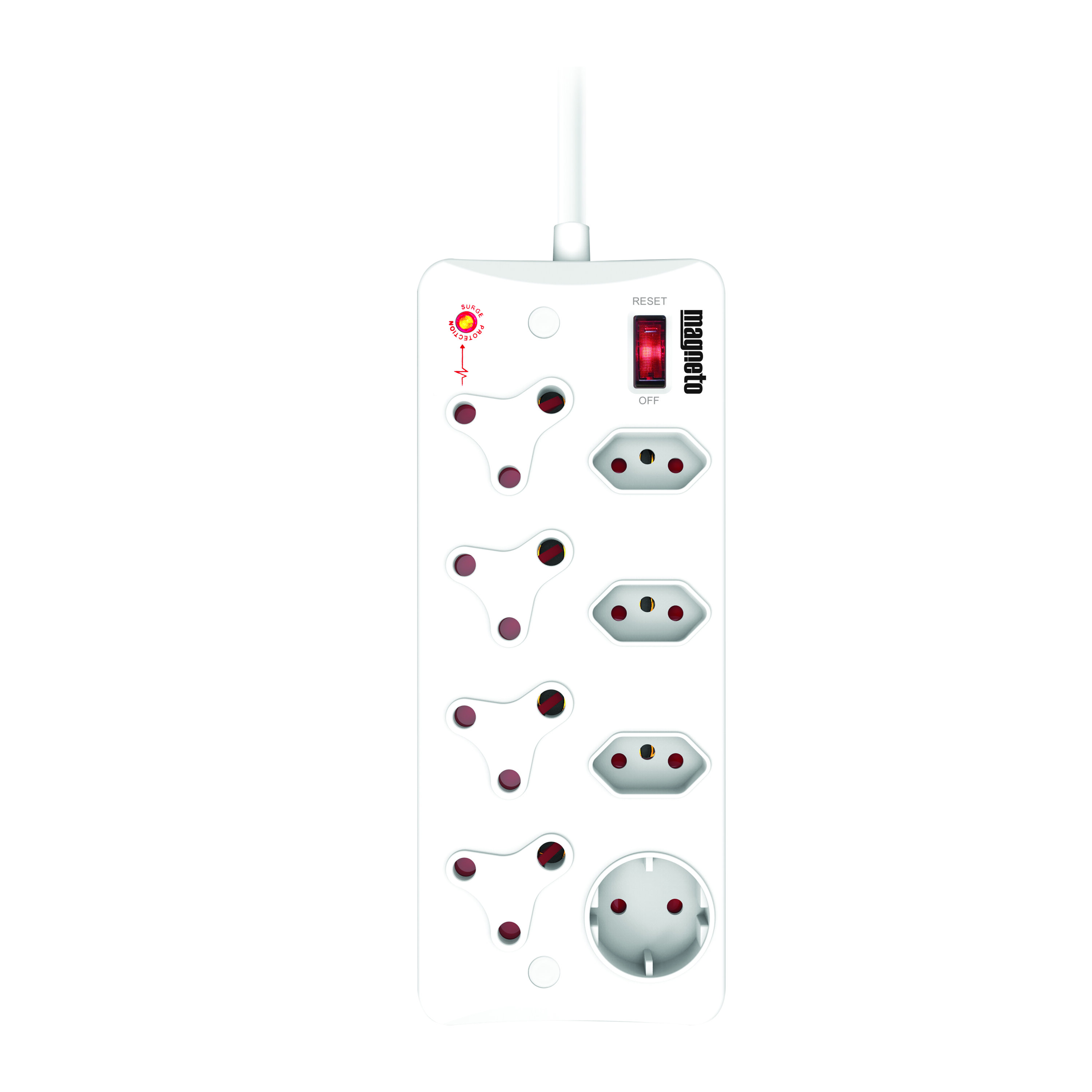 Adaptor High Surge Protector 8 Way Megneto