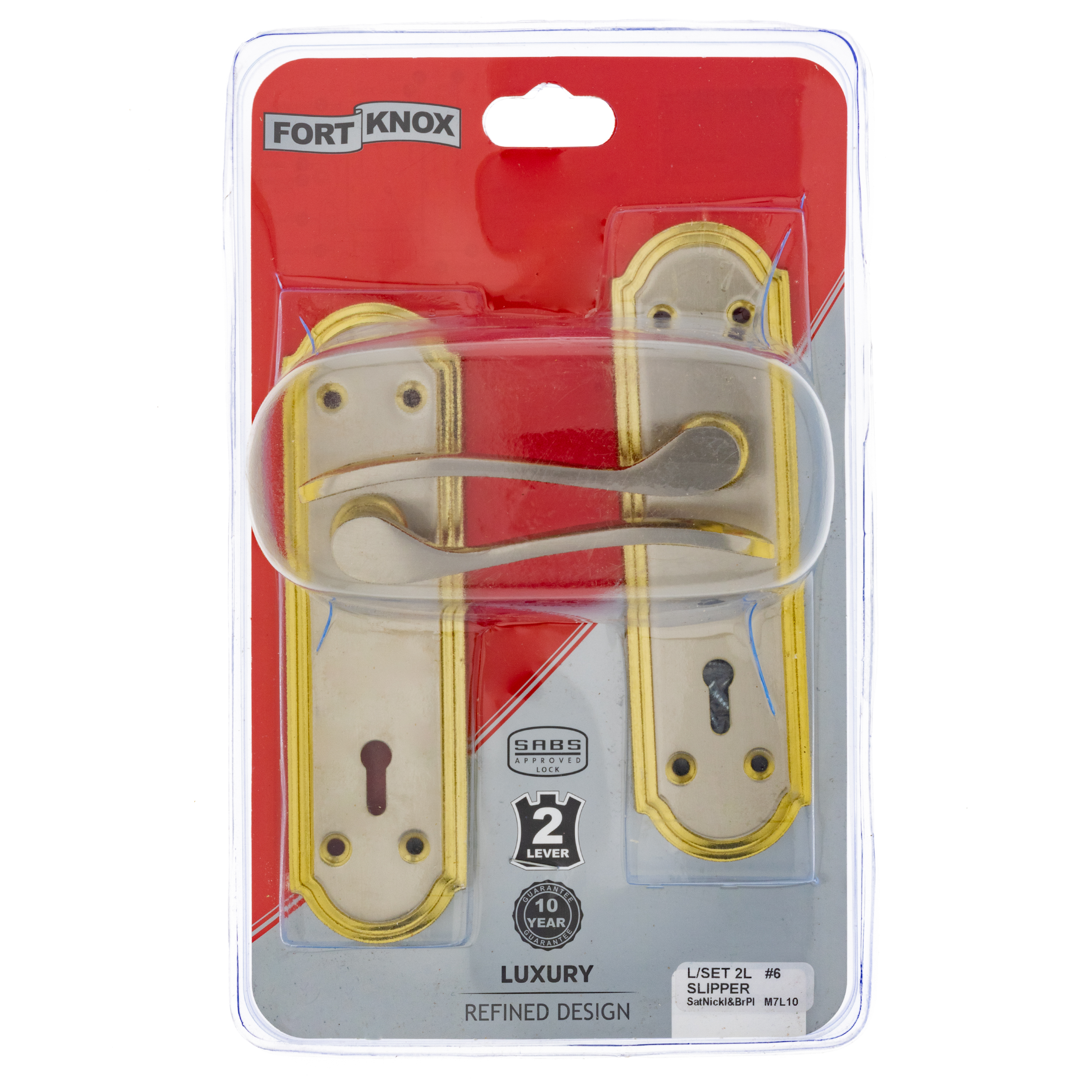 Lockset 2 Lever Slipper Satin Nickle