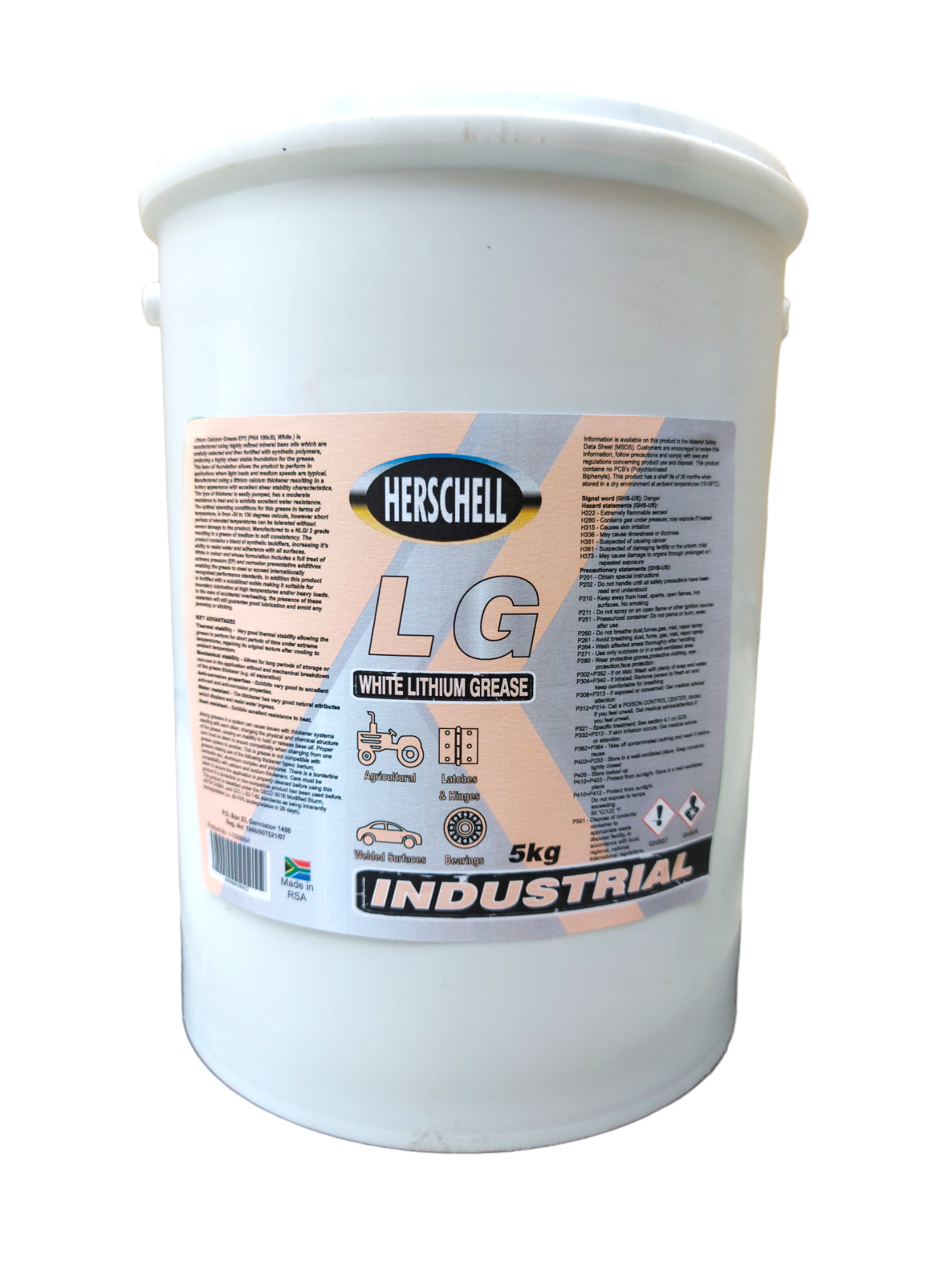 Grease White Lithium W2 5Kg Herschell
