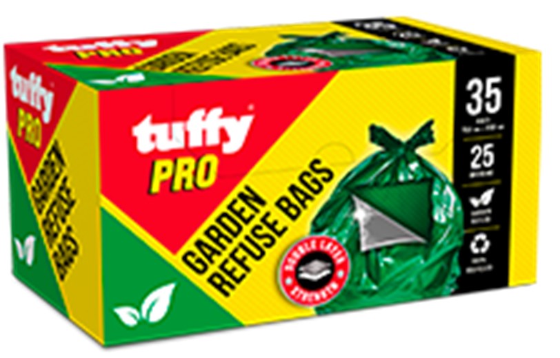 Bag Refuse Green Heavy Duty 25Mic (35) Tuffy