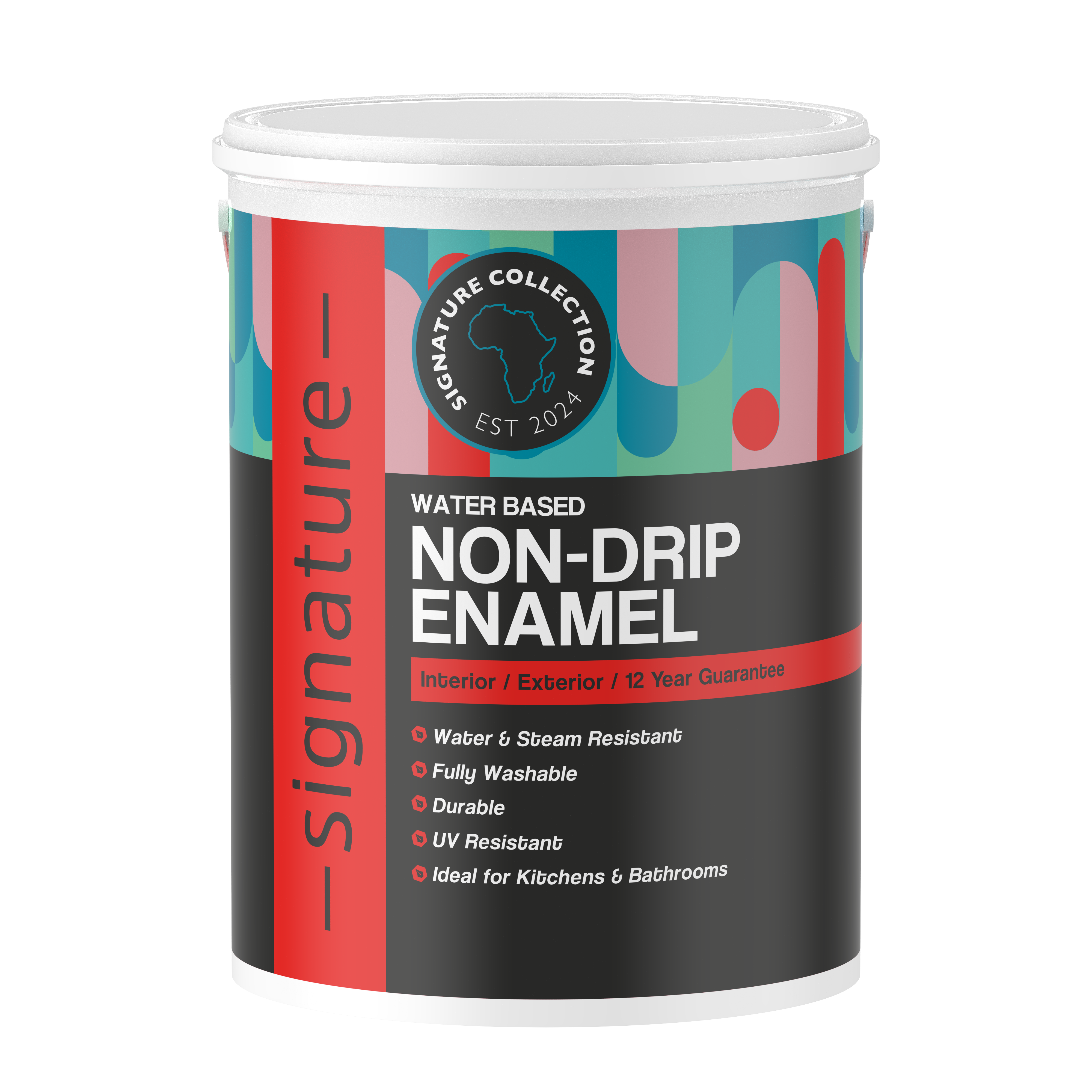 Signature Waterbased Non-Drip Enamel  White  5l