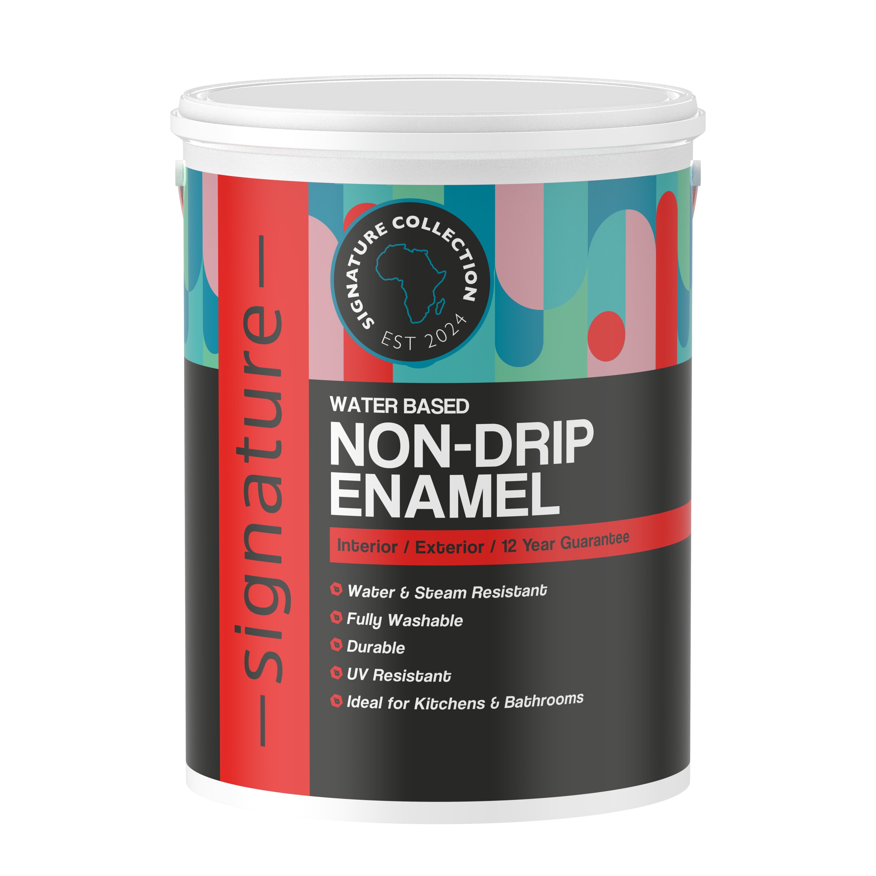 Waterbased Non-Drip Enamel Signature - White 1L
