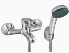 Bath Mixer C/W Handshower Loop Quartz