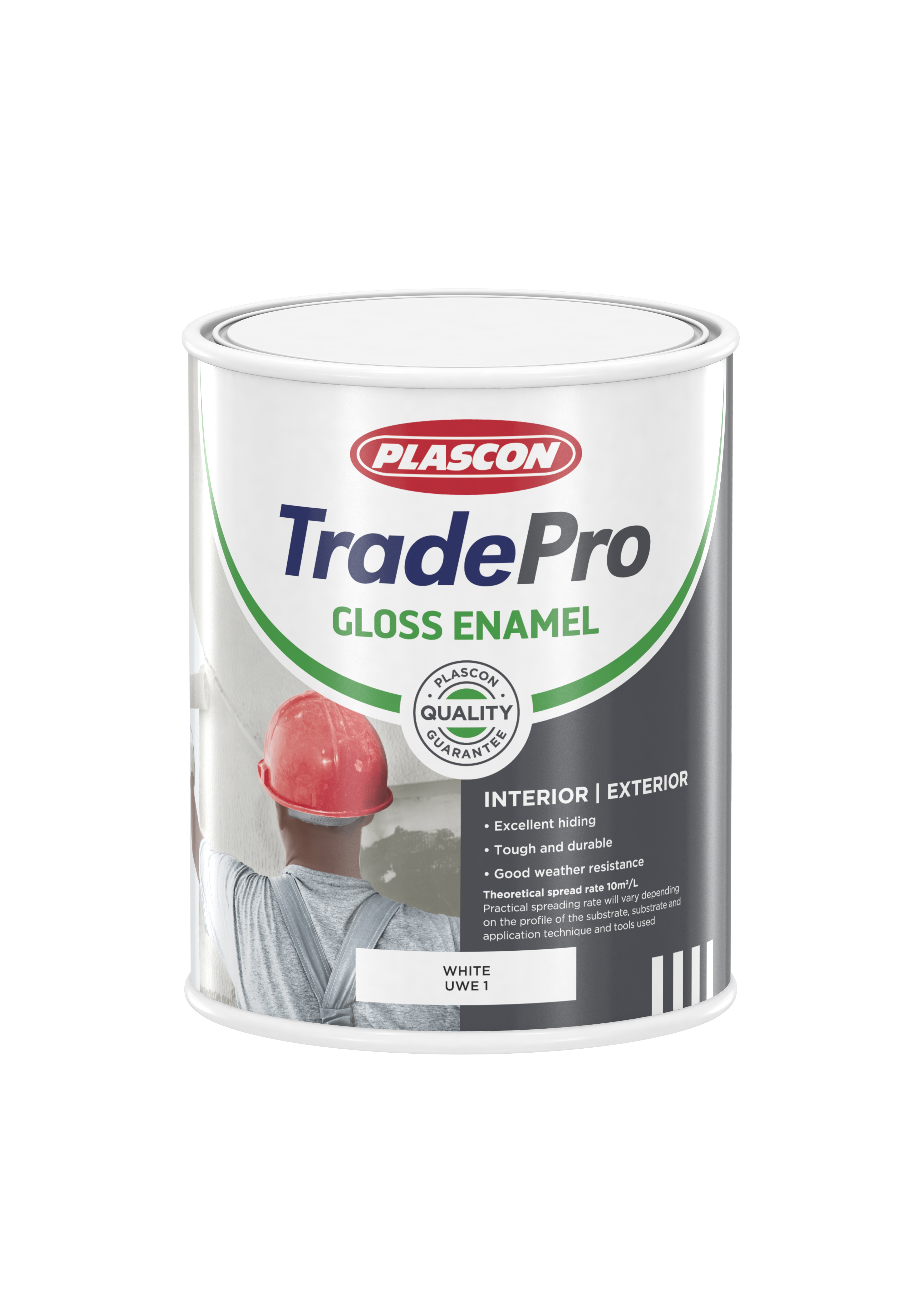 Plascon Gloss Enamel Black TradePro 1l UWE2